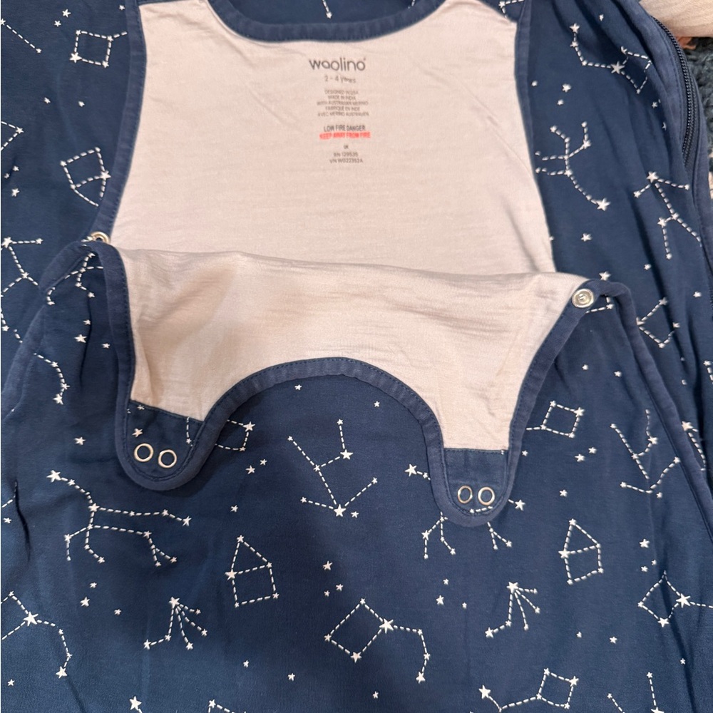 Woolino 4 Seasons Navy Constellation Baby Sleep Sack
